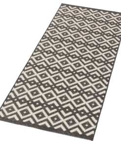 Moderne loper Alley - zwart - overzicht schuin, thumbnail