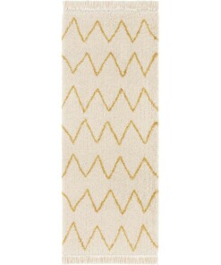 Loper hoogpolig Ruby - crème/goud - overzicht boven, thumbnail