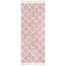Loper hoogpolig Pearl - roze/crème - overzicht boven, thumbnail Loper hoogpolig Pearl - roze/crème - overzicht boven, thumbnail