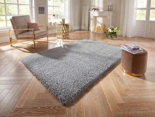 Hoogpolig vloerkleed Talence Elle Decoration - grijs - sfeer