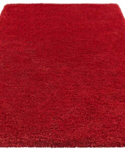 Hoogpolig vloerkleed Talence Elle Decoration - rood - overzicht schuin, thumbnail