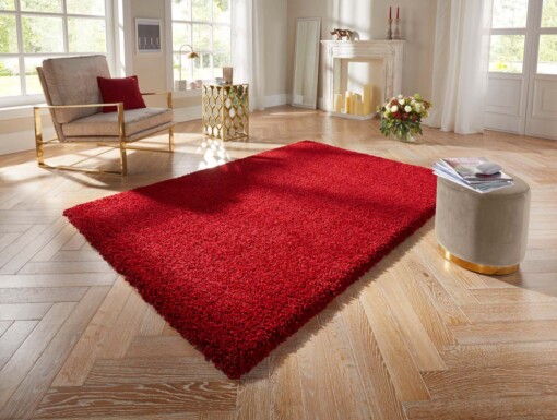 Hoogpolig vloerkleed Talence Elle Decoration - rood - sfeer