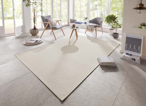 Binnen & buiten vloerkleed Millau Elle Decoration - crème/beige - sfeer