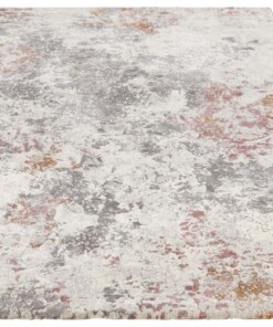 Design vloerkleed Fontaine Elle Decoration - crème/rood - overzicht schuin, thumbnail