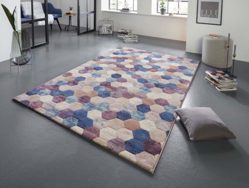 Design vloerkleed Manosque Elle Decoration - meerkleurig - sfeer