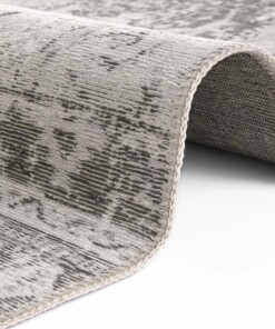 Vlakweef vloerkleed Denain Elle Decoration - grijs/crème - close up, thumbnail