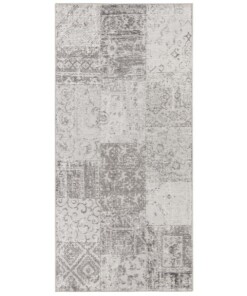 Vlakweef loper Denain Elle Decoration - grijs/crème - overzicht boven, thumbnail Vlakweef loper Denain Elle Decoration - grijs/crème - overzicht boven, thumbnail