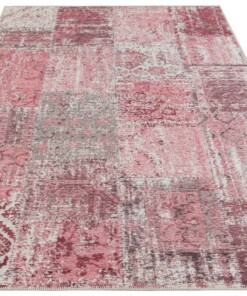 Vlakweef vloerkleed Denain Elle Decoration - roze - overzicht schuin, thumbnail Vlakweef vloerkleed Denain Elle Decoration - roze - overzicht schuin, thumbnail