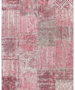 Vlakweef vloerkleed Denain Elle Decoration - roze - overzicht boven, thumbnail Vlakweef vloerkleed Denain Elle Decoration - roze - overzicht boven, thumbnail