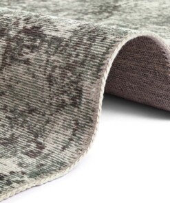 Vlakweef vloerkleed Vertou Elle Decoration - groen/zwart - close up, thumbnail Vlakweef vloerkleed Vertou Elle Decoration - groen/zwart - close up, thumbnail