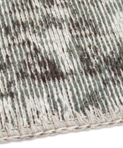 Vlakweef vloerkleed Vertou Elle Decoration - groen/zwart - close up, thumbnail Vlakweef vloerkleed Vertou Elle Decoration - groen/zwart - close up, thumbnail