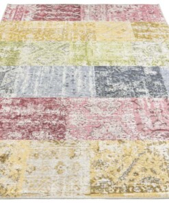 Vlakweef vloerkleed Toulon Elle Decoration - meerkleurig - overzicht schuin, thumbnail Vlakweef vloerkleed Toulon Elle Decoration - meerkleurig - overzicht schuin, thumbnail