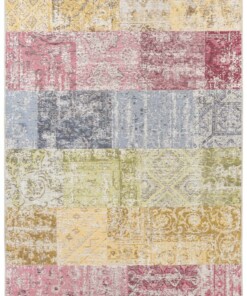 Vlakweef vloerkleed Toulon Elle Decoration - meerkleurig - overzicht boven, thumbnail Vlakweef vloerkleed Toulon Elle Decoration - meerkleurig - overzicht boven, thumbnail