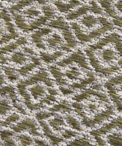 Binnen & buiten vloerkleed Croix Elle Decoration - groen - close up, thumbnail Binnen & buiten vloerkleed Croix Elle Decoration - groen - close up, thumbnail