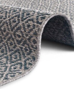 Binnen & buiten vloerkleed Croix Elle Decoration - blauw - close up, thumbnail Binnen & buiten vloerkleed Croix Elle Decoration - blauw - close up, thumbnail