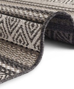 Binnen & buiten vloerkleed Rodez Elle Decoration - zwart/bruin - close up, thumbnail Binnen & buiten vloerkleed Rodez Elle Decoration - zwart/bruin - close up, thumbnail