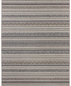 Binnen & buiten vloerkleed Rodez Elle Decoration - bruin/antraciet - overzicht boven, thumbnail