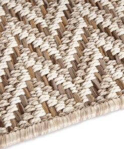 Jute buitenkleed Caen Elle Decoration - crème - close up