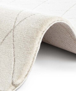 Design vloerkleed ruiten Sannois Elle Decoration - lichtgrijs/grijs - close up, thumbnail