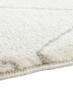 Design vloerkleed ruiten Sannois Elle Decoration - lichtgrijs/grijs - close up, thumbnail