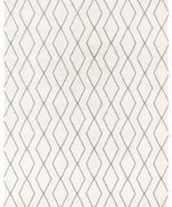 Design Vloerkleed Rouen Elle Decoration - crème/grijs - overzicht boven