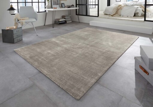 Design vloerkleed Vanves Elle Decoration - grijs/crème - sfeer