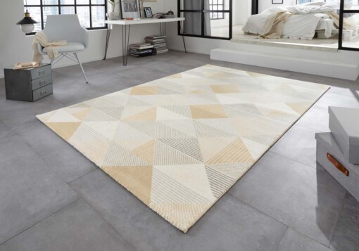 Design Vloerkleed Yerres Elle Decoration - beige/crème - sfeer