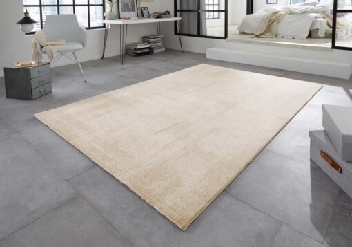 Design vloerkleed Cambrai Elle Decoration - taupe/crème - sfeer