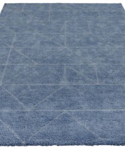 Design vloerkleed Arles Elle Decoration - blauw/zilver - overzicht schuin, thumbnail