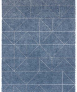 Design vloerkleed Arles Elle Decoration - blauw/zilver - overzicht boven