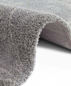 Design vloerkleed Arles Elle Decoration - grijs/zilver - close up rol, thumbnail