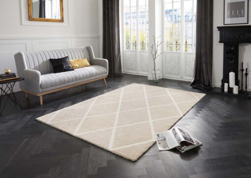 Design vloerkleed Lunel Elle Decoration - beige/crème - sfeer