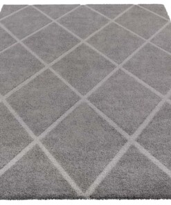 Design vloerkleed Lunel Elle Decoration - grijs/zilver - overzicht schuin, thumbnail