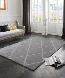 Design vloerkleed Lunel Elle Decoration - grijs/zilver - sfeer