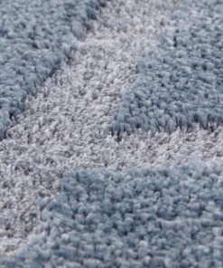 Design vloerkleed Lunel Elle Decoration - blauw/zilver - close up, thumbnail