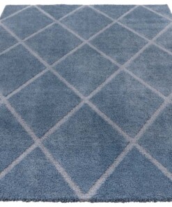 Design vloerkleed Lunel Elle Decoration - blauw/zilver - overzicht schuin, thumbnail