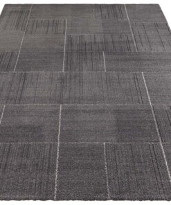 Design vloerkleed Castres Elle Decoration - donkergrijs/crème - overzicht schuin, thumbnail