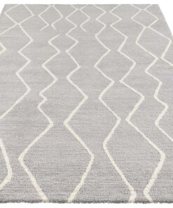 Design vloerkleed Vienne Elle Decoration - grijs/crème - overzicht schuin, thumbnail