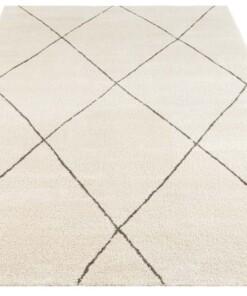 Scandinavisch vloerkleed Massy Elle Decoration - crème/grijs - overzicht schuin, thumbnail