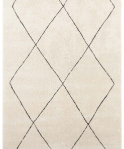 Scandinavisch vloerkleed Massy Elle Decoration - crème/grijs - overzicht boven