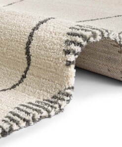 Design vloerkleed Beaune Elle Decoration - crème/grijs - close up, thumbnail