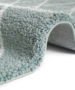 Hoogpolig vloerkleed Bron Elle Decoration - groen/crème - close up, thumbnail