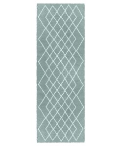 Loper hoogpolig Bron Elle Decoration - groen/crème - overzicht boven, thumbnail Loper hoogpolig Bron Elle Decoration - groen/crème - overzicht boven, thumbnail