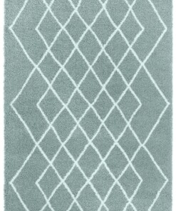 Hoogpolig vloerkleed Bron Elle Decoration - groen/crème - overzicht boven, thumbnail