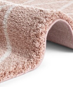 Hoogpolig vloerkleed Bron Elle Decoration - roze/crème - close up, thumbnail