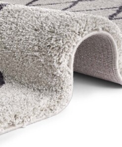 Hoogpolig vloerkleed Bron Elle Decoration - zilver/antraciet - close up, thumbnail