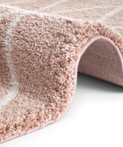 Scandinavisch vloerkleed Elle Decoration Abbe - roze/crème - close up, thumbnail