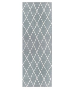 Loper Scandinavisch Abbe Elle Decoration - blauw/crème - overzicht boven, thumbnail