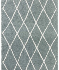 Scandinavisch vloerkleed Elle Decoration Abbe - groen/crème - overzicht boven, thumbnail