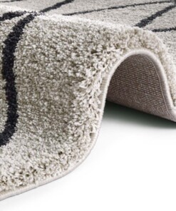 Scandinavisch vloerkleed Elle Decoration Abbe - zilver/antraciet - close up, thumbnail